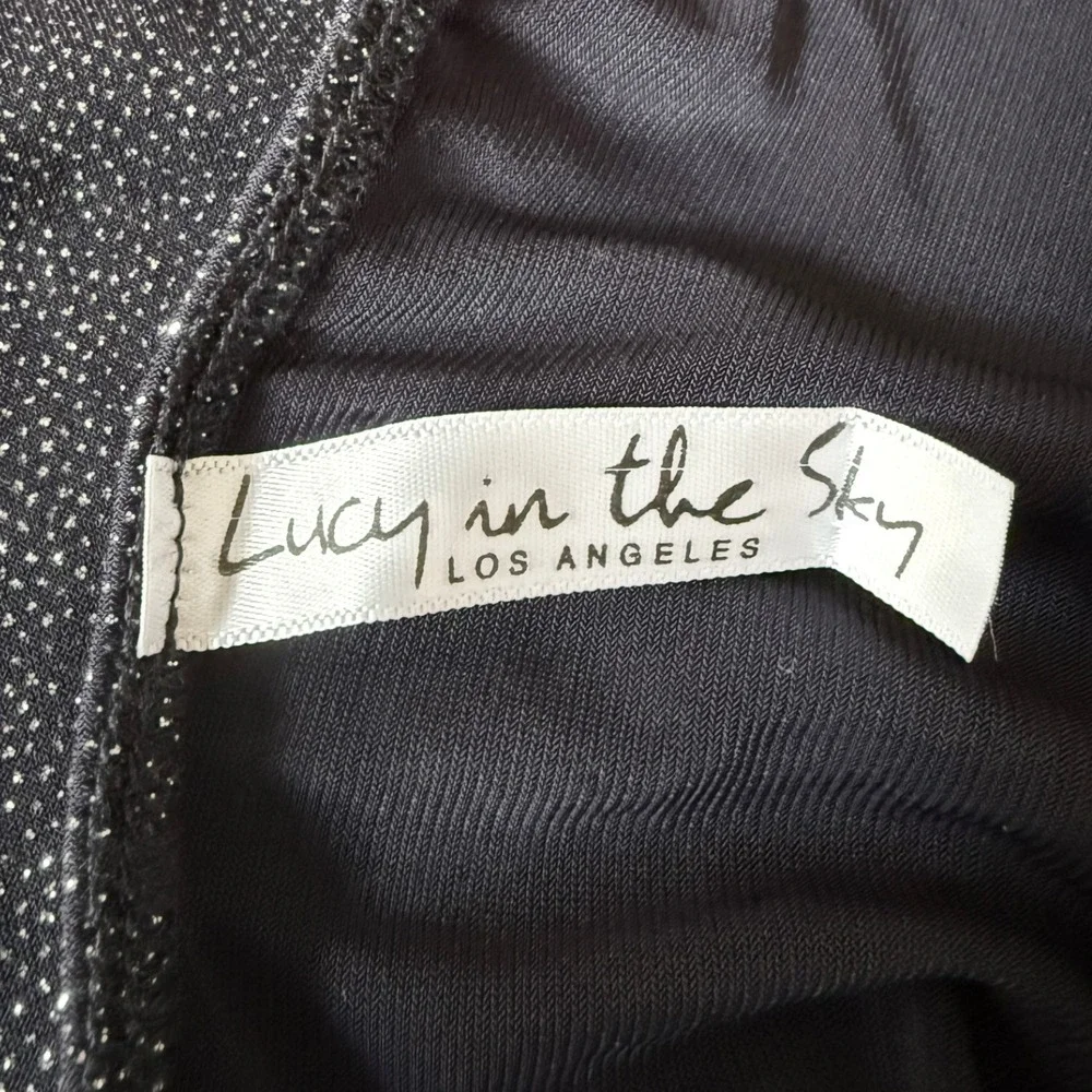 Lucy In The Sky Maxi Dress Halter Neck Sparkly Evening Party Navy Size M - Picture 4 of 10